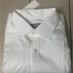 Brand new with tags Michael Kors Crisp White Dress Shirt large tuxedo style